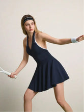Backless Halter Neck Active Dress Woman Activewear