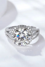 5 Carat Moissanite Split Shank Ring Silver Rings