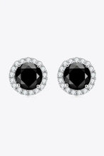 Two-Tone 4-Prong Moissanite Stud Earrings Black One Size Earrings