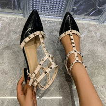 Point Toe Flats Slip-Ons Black Woman Loafers