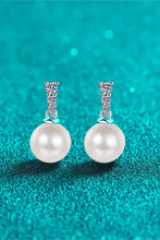 Moissanite Pearl Drop Earrings Earrings