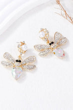 Natural Stone Bee Dangle Earrings White One Size Earrings