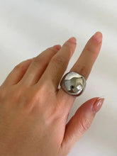 2-Piece Stainless Steel Bubble Shape Ring Fashion Jewelry