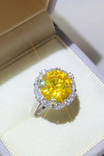 5 Carat Moissanite 925 Sterling Silver Ring Yellow Rings