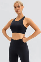 Round Neck Cutout Cropped Active Tank Woman Activewear