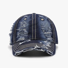 Distressed Adjustable Cotton Baseball Cap Medium One Size Hats