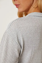 Collared Neck Dropped Shoulder T-Shirt Woman T Shirts