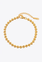 Heart Chain Lobster Clasp Bracelet Gold One Size Necklaces
