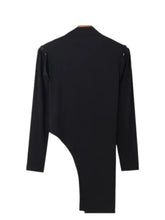 Men's Asymmetrical Mock Neck Cold Shoulder Top Mens Tops