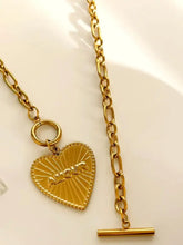 18K Gold-Plated Stainless Steel Heart Locket Necklace Fashion Jewelry