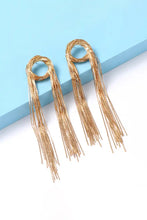 Round Shape Fringed Copper Earrings Earrings