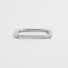 925 Sterling Silver Zircon Square Ring Rings