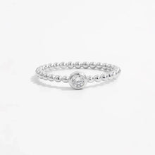Zircon 925 Sterling Silver Bead Ring Silver Rings