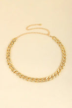 Adjustable Curb Chain Belt Gold One Size Belts