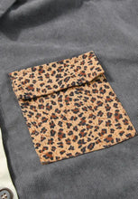 Leopard Button Up Drop Shoulder Jacket Woman Outerwear