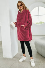 Kangaroo Pocket Dropped Shoulder Hoodie Woman Sweatshirts