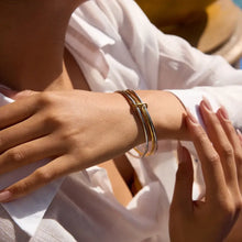 Two-Tone Multi-Layered Bangle Bracelet Bracelets