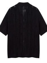Men's Zip Up Openwork Cardigan Cardigans