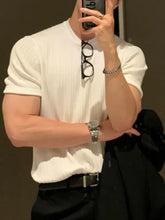 Men's Full Size Round Neck Short Sleeve T-Shirt Plus Size White Mens Tops