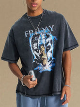 Men's Graphic Round Neck Half Sleeve T-Shirt Mens Tops