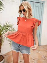 Ivy Lane Lace Detail Round Neck Peplum T-Shirt Woman T Shirts