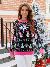 Festive Christmas Sweater with Long Sleeve Length Acrylic Pullover Multicolor Sweater Pullovers