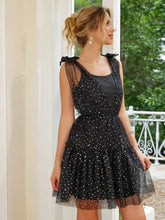 Tied Scoop Neck Mini Cami Dress Cocktail Dress
