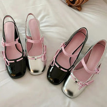 Round Toe Block Heels Loafers Woman Loafers