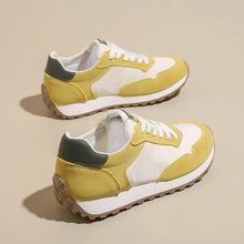 Contrast Platform Lace-Up Athletic Sneakers Woman Athletic Shoes