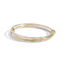 Two-Tone Multi-Layered Bangle Bracelet Bracelets