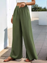 Perfee Smocked Wide Leg Pants Woman Pants