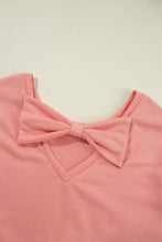 Bow Round Neck Long Sleeve Sweatshirt Woman Sweatshirts