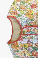 Floral Button Up Long Sleeve Winter Coat Woman Outerwear