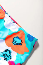 Pink Ruffled Bikini Top and Floral High Waisted Swimsuit Set Swimwear