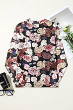 Floral Mesh Long Sleeve Top with Black Satin Pants and Faux Leather Shorts Woman T Shirts