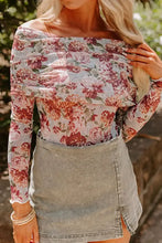 Floral Off Shoulder Long Sleeve Bodysuit for Women Woman Bodysuits