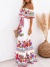 Floral Off Shoulder Ruffled Maxi Dress Maxi Dresses