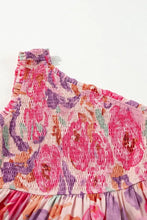 Floral One-Shoulder Smocked Maxi Dress Casual Dresses