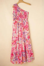 Floral One-Shoulder Smocked Maxi Dress Casual Dresses