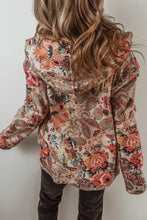 Floral Paisley Hooded Sherpa Lined Jacket for Women Woman Outerwear