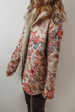 Floral Paisley Hooded Sherpa Lined Jacket for Women Woman Outerwear