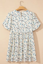 Floral Print Casual Mini Dress in Polyester Casual Dresses