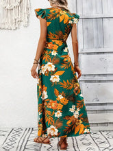 Floral Print High-Low Wrap Maxi Dress Maxi Dresses