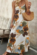 Floral Print Maxi Dress in Polyester Maxi Dresses