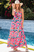 Floral Print Maxi Dress in Polyester Maxi Dresses