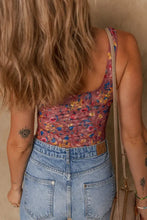 Floral Print Mesh Bodysuit in Stretchy Polyester Blend Woman Bodysuits