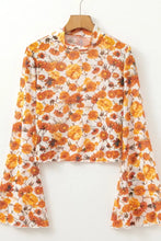 Floral Print Mesh T Shirt for Women Woman T Shirts