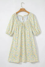 Floral Print Mini Dress Casual 100 Percent Polyester Casual Dresses