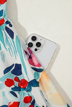 Floral Print Mini Dress with Black Trim and Ruffled Details Casual Dresses