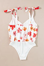 Floral Tie-Strap Bodysuit for Women Woman Bodysuits